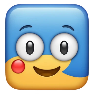 “I’d like to create an emoji similar to this one: a square blue background with the text ‘KR’ in white. Please keep the ‘KR’ lettering exactly the same and only apply it to a blue square emoji style.” sticker