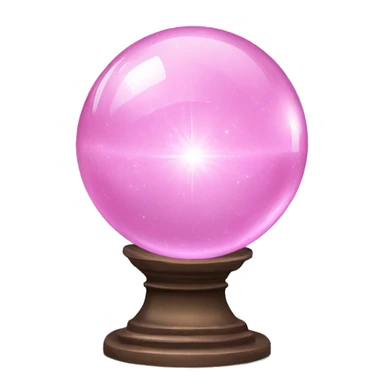 Light pink magic crystal ball sticker