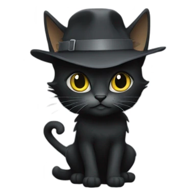 Chat noir et gris sticker