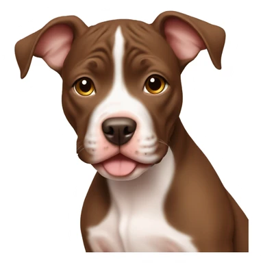 Brown Pitbull puppy sticker