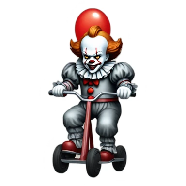 Pennywise sur une trottinette sticker