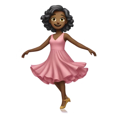 dancing girl in dress sticker