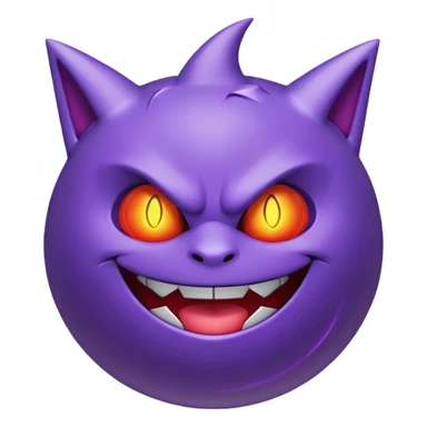 Scary gengar with purple energy ball sticker