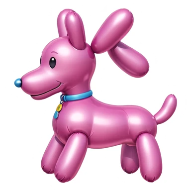 Pink balloon dog sticker