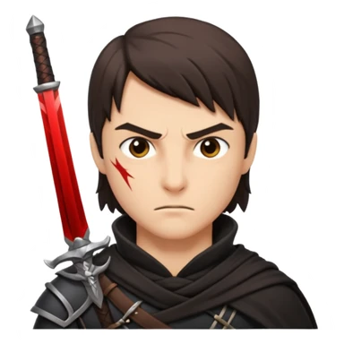 assasin with sword sticker