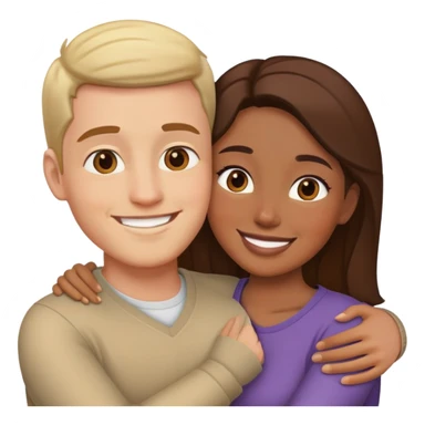 Loving moment between lovers, photo Realistic Couple  sticker