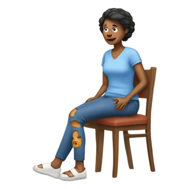 Mam with broken Knee sticker