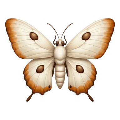 White moth with brown spots sticker