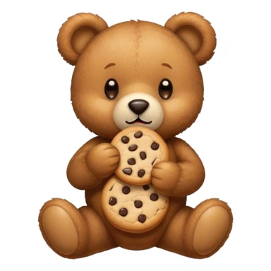 orsetto che mangia un biscotto sticker