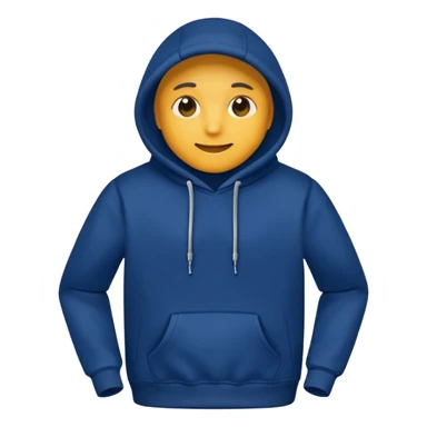 hoddie darkblue without smiley sticker