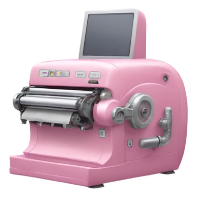 pink pastel machine with flowers sticker