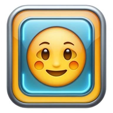 ai chip, glowing effect, no face, emoji style sticker