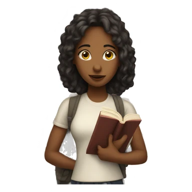 Read heard girl with book sticker