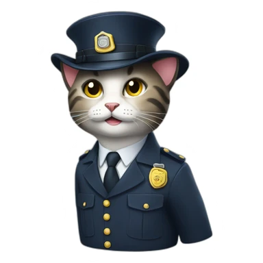 inspector Confident cat sticker