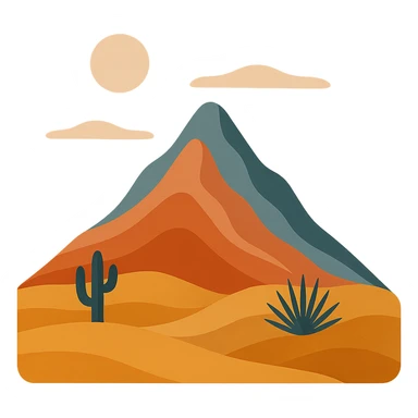 A modern desert mountain, wallpaper, modern sticker