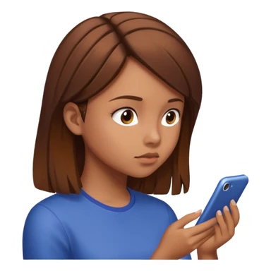 Girl Concentration / Focus Game,side view. sticker