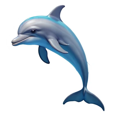 Cinematic Comical Dolphin Portrait Emoji, Head tilted dramatically with an exaggeratedly amused expression, featuring a smooth, dynamic body with wide, comically expressive eyes full of playful disbelief and a quirky, arched dorsal fin, Simplified yet hilariously expressive features, highly detailed, glowing with a slightly sassy oceanic glow, high shine, dramatic yet playful, stylized with an air of cheeky marine mischief, soft glowing outline, capturing the essence of a meme-worthy dolphin that looks ready to leap its way into viral fame! sticker