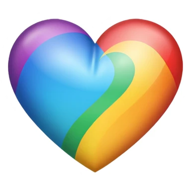A rainbow heart sticker