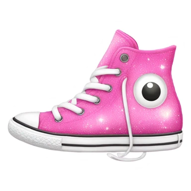 Cute pink converse hightop with sparklesss sticker