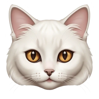 White ragdoll cat with a dark brown spot on her right eye sticker