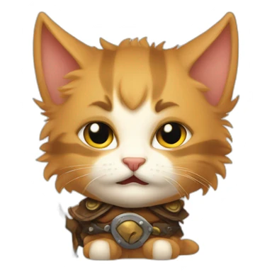 kitten barbarian sticker