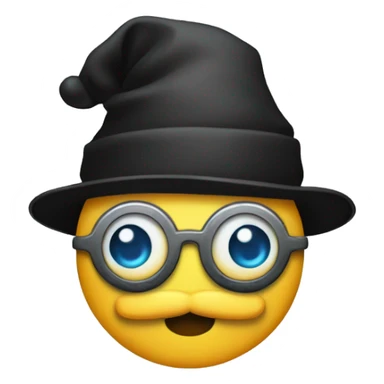 monocle and santa hat sticker