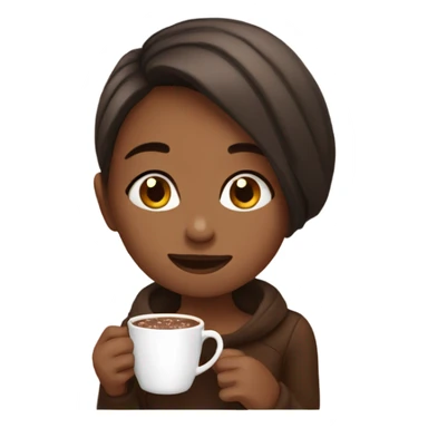 girl drinking hot chocolate  sticker