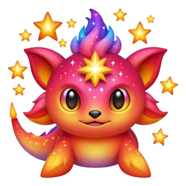Elemental Bountiful Fruity Fruition Conceivable Forty Fiery Sparky Fierce Colorful Gradient Sparkly Nebular Starry Flaming Viney Rosey Rosy Vinal Dusky Aurorus-Amaura-Auroras-Pokémon-Fakémon-creature sticker