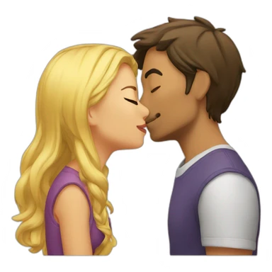 Luz and amity kiss sticker