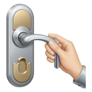 door handle card hand sticker