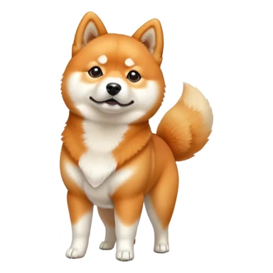 Dog shiba standing sticker