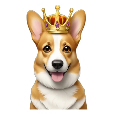 corgi with crown sticker