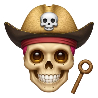 Skull strawhat crew  pirate emoji sticker