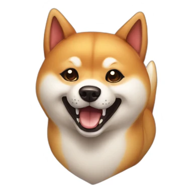 shiba dog with bat sticker