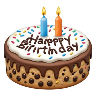 Cookie cake that says Happy Birthday  sticker