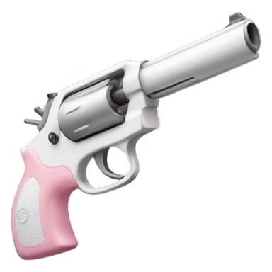 light pink and white gun  sticker