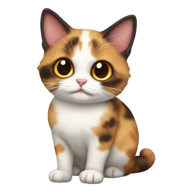 Calico munchkin cat sticker