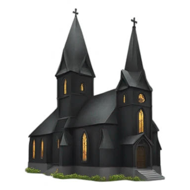 black gothic church sticker