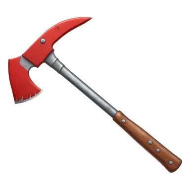 A red Axe  sticker