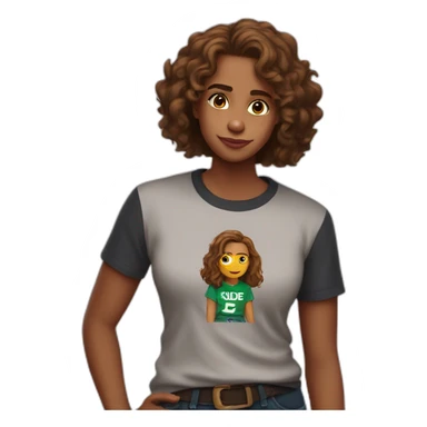 Hermione Granger wears a T-shirt with the word Sude on it sticker