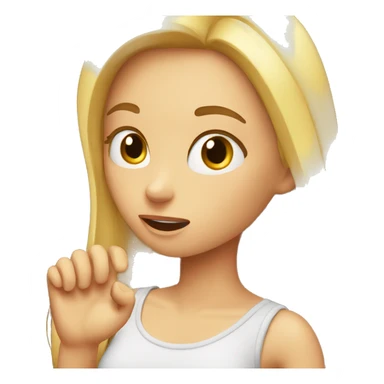 Blond girl surprised sticker