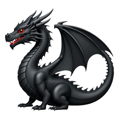 Minimalist Black dragon symbol sticker