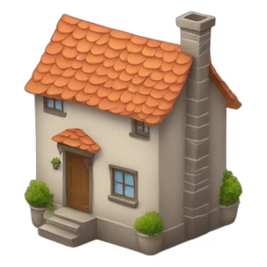 House with lot of pillers sticker