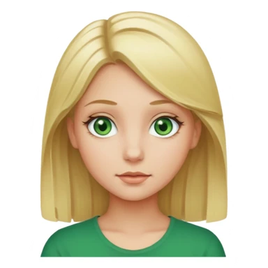 Girl blonde Green eyes sticker