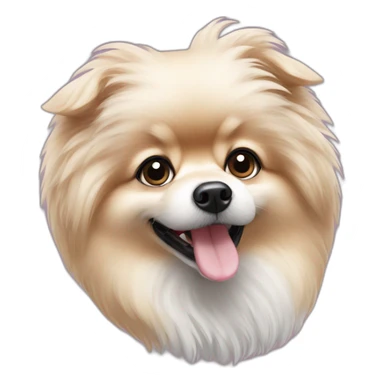 Pomeranian poodle glay sticker