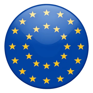 circular european union flag sticker