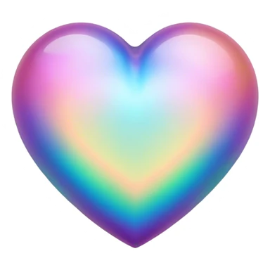 Iridescent heart  sticker