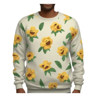 Floral knit sweatshirt  sticker
