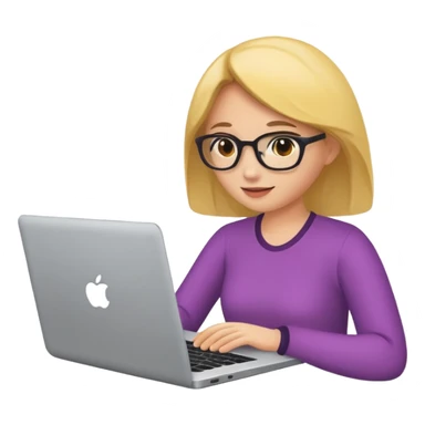 woman using laptop sticker