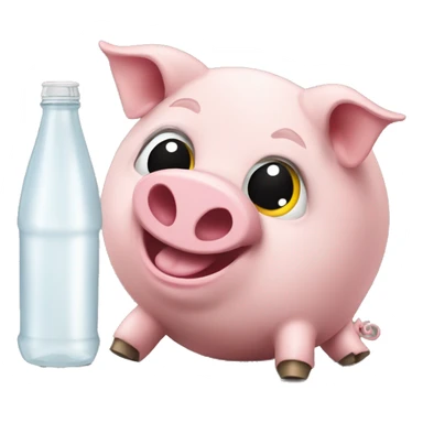 Pig with bvb trickot and spezi bottle  sticker